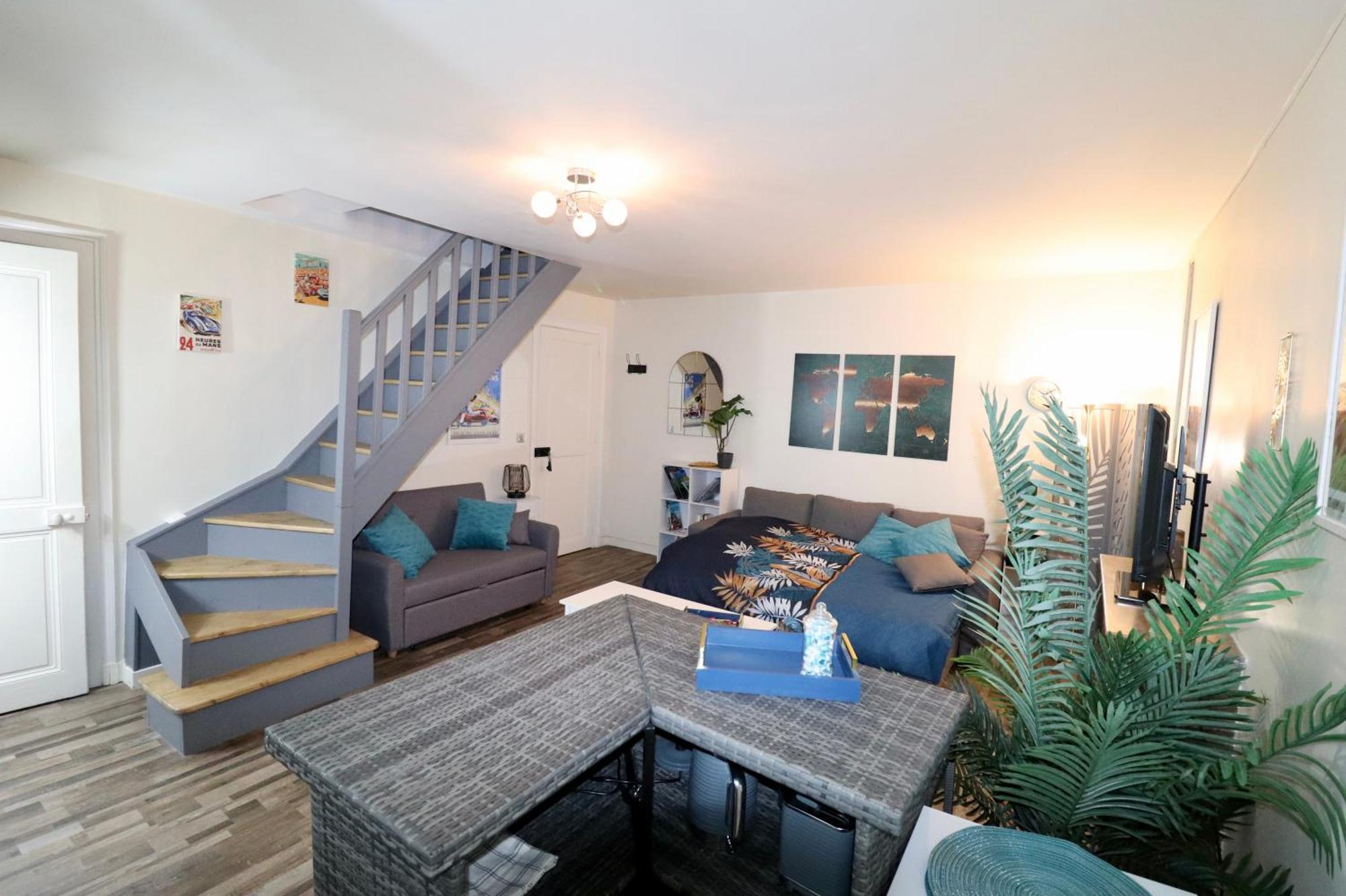 Duplex Au 2Eme Et De Notre Maison -Acces Au Jardin-Smart Tv-Streaming-Wifi Le Mans Dış mekan fotoğraf